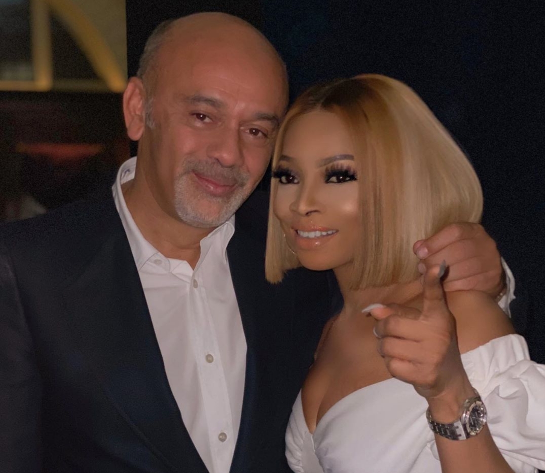 Toke Makinwa meets French Designer, Christian Louboutin