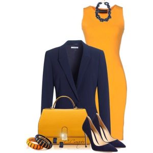 Navy and mustard