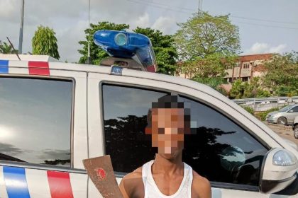 Armed robber tries to snatch policemen's patrol bike