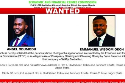 Vetifly Global - Angel Odumodu - Emmanuel Wisdom Oko declared wanted