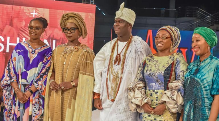 Ooni of Ife catwalks in Lagos